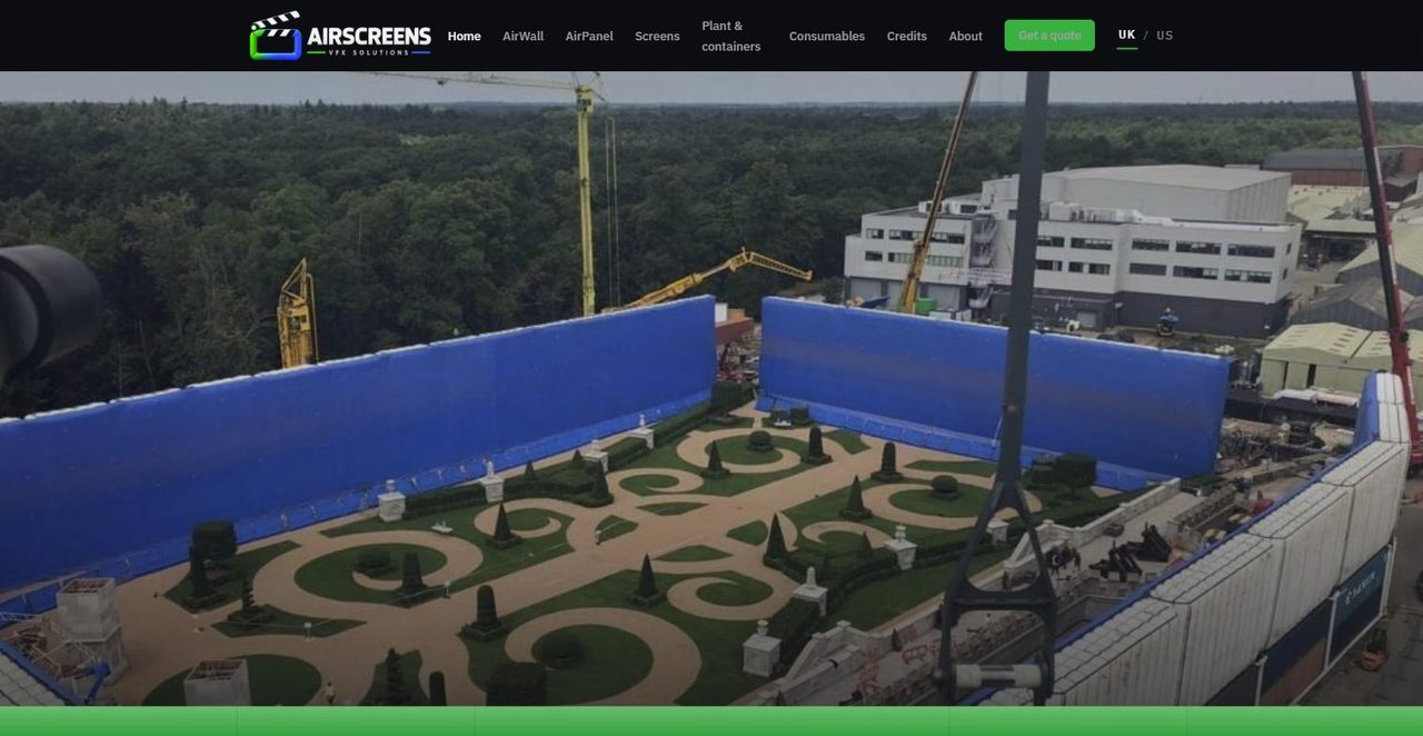Airscreens VFX website